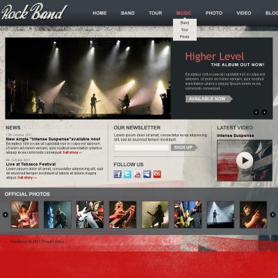 Music Band Drupal Template