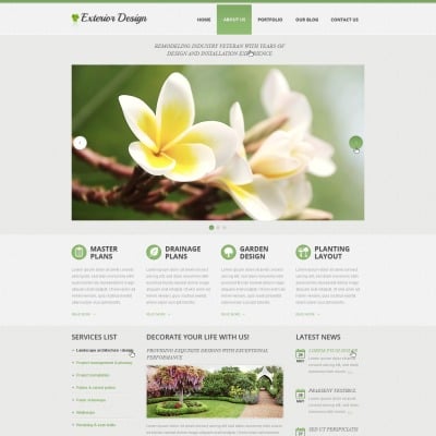 Cozy Exterior Design Drupal Template