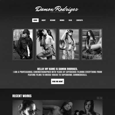 Noir Photographer Portfolio Drupal Template