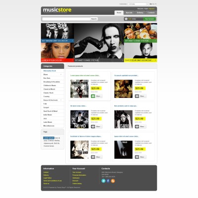 Music Store PrestaShop Theme