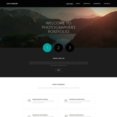 Photographer Portfolio Responsive Moto CMS 3 Template