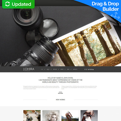 Photographer Portfolio Responsive Moto CMS 3 Template