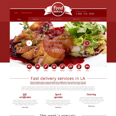 Catering Responsive Website Template #49565