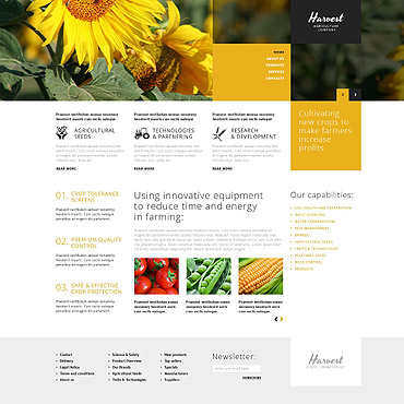 Agriculture Company WordPress Theme #51881