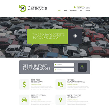 Car Scrap Yard Responsive Website Template #51925