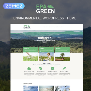 Environmental Responsive WordPress Theme #52293
